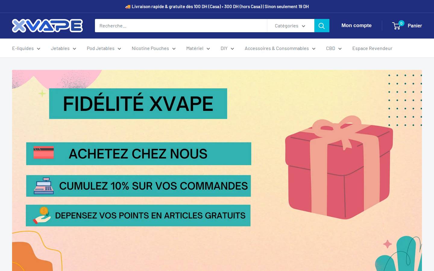 xvape.ma homepage screenshot