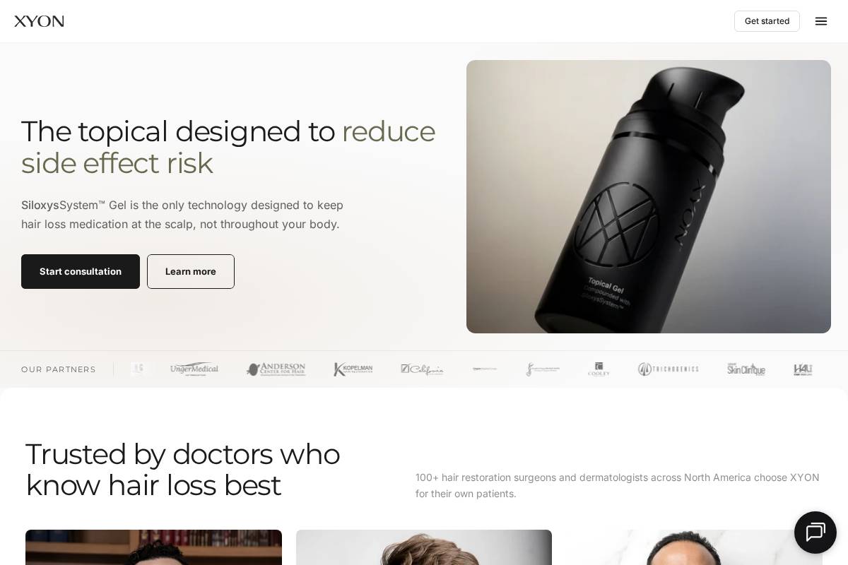XYON Health homepage screenshot