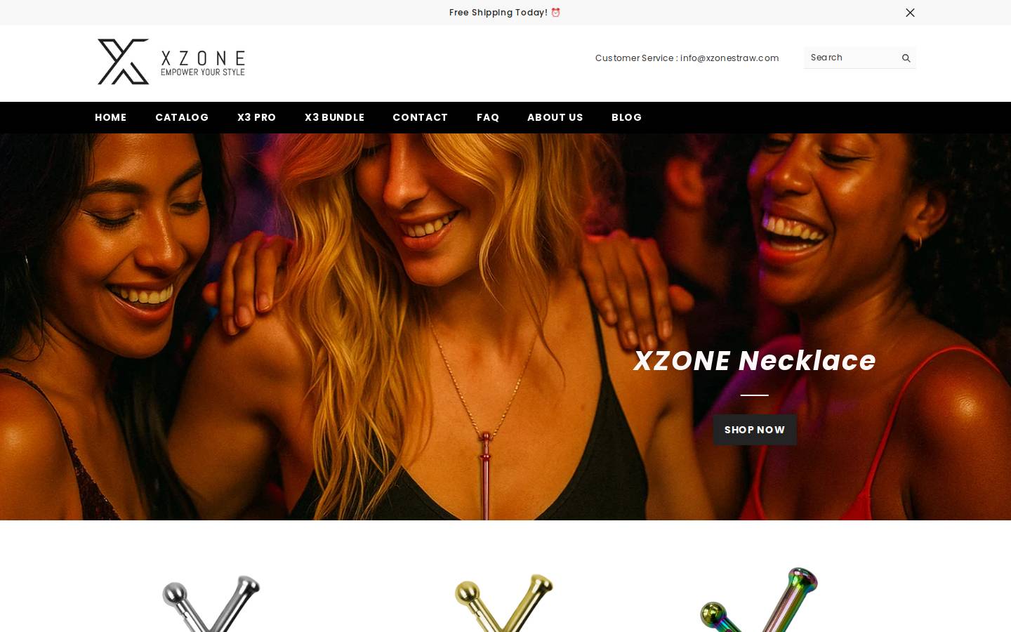 xzonestraw.com homepage screenshot
