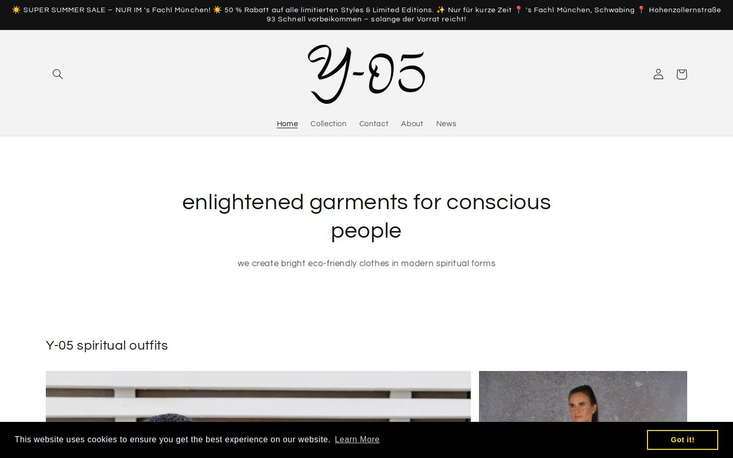 y-05.com homepage screenshot