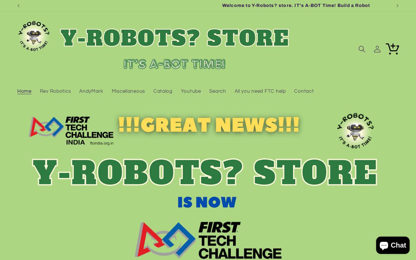 y-robots.com homepage screenshot