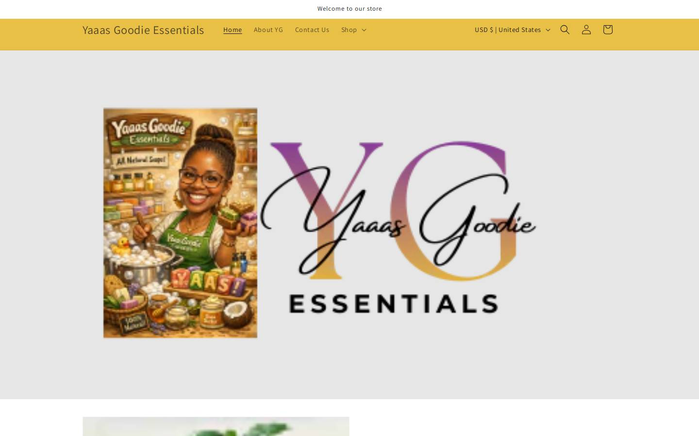 yaaasgoodieessentials.com homepage screenshot