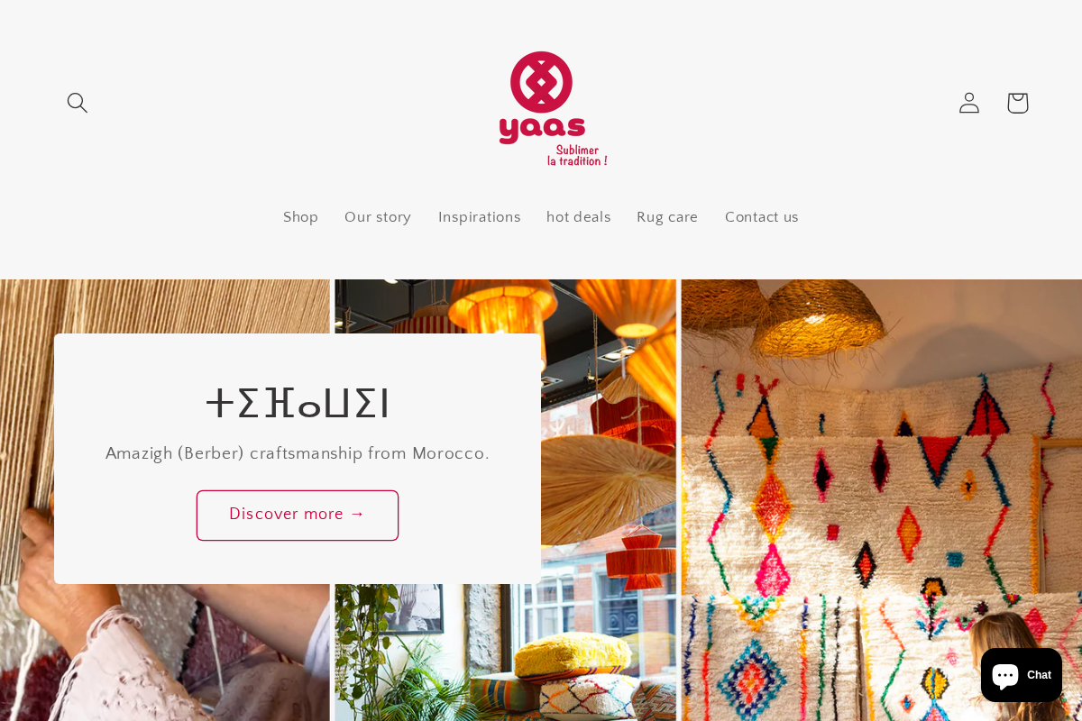 Yaas homepage screenshot