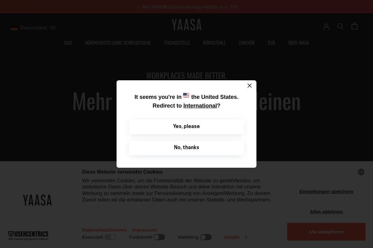 YAASA GmbH homepage screenshot