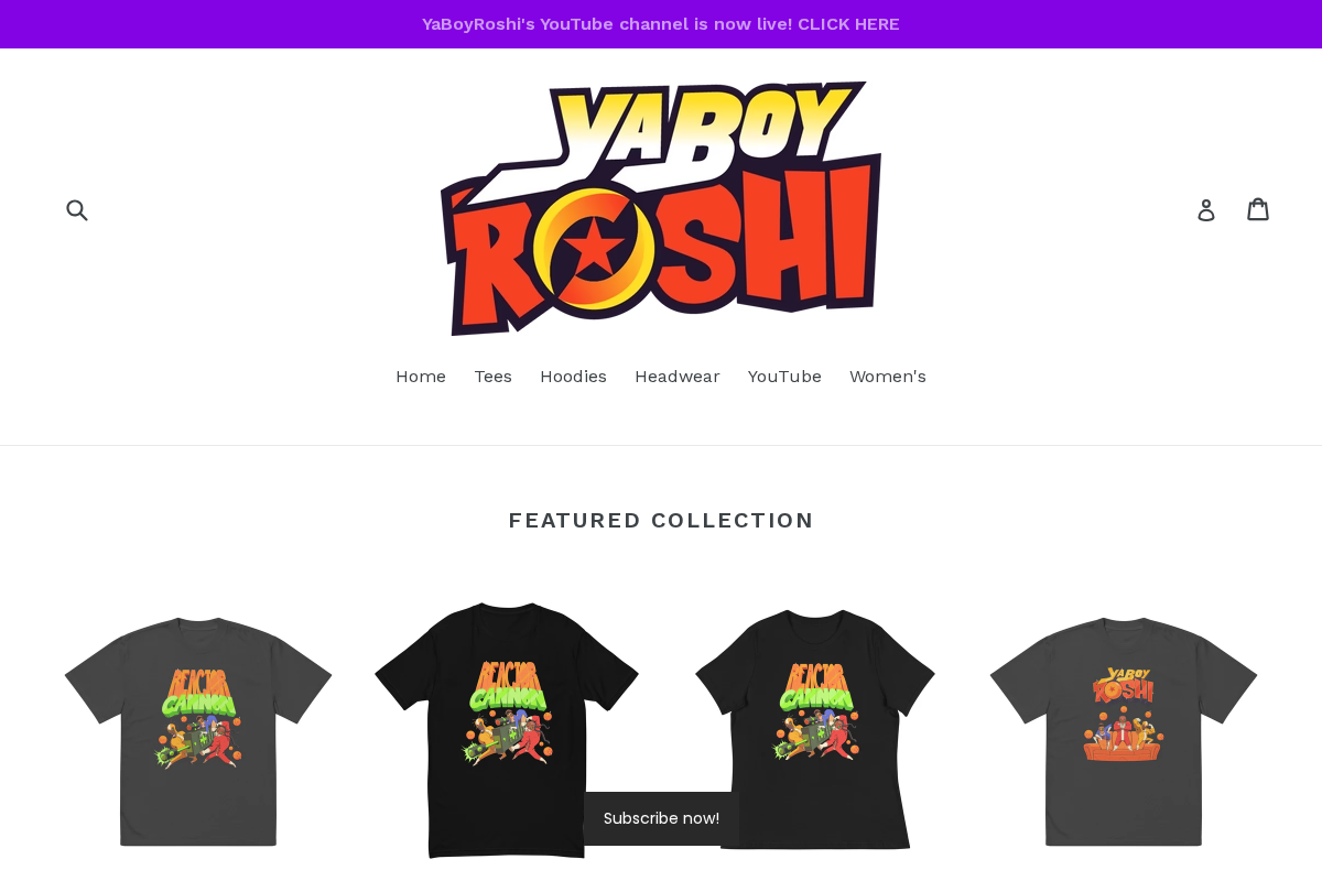 YaBoyRoshi homepage screenshot