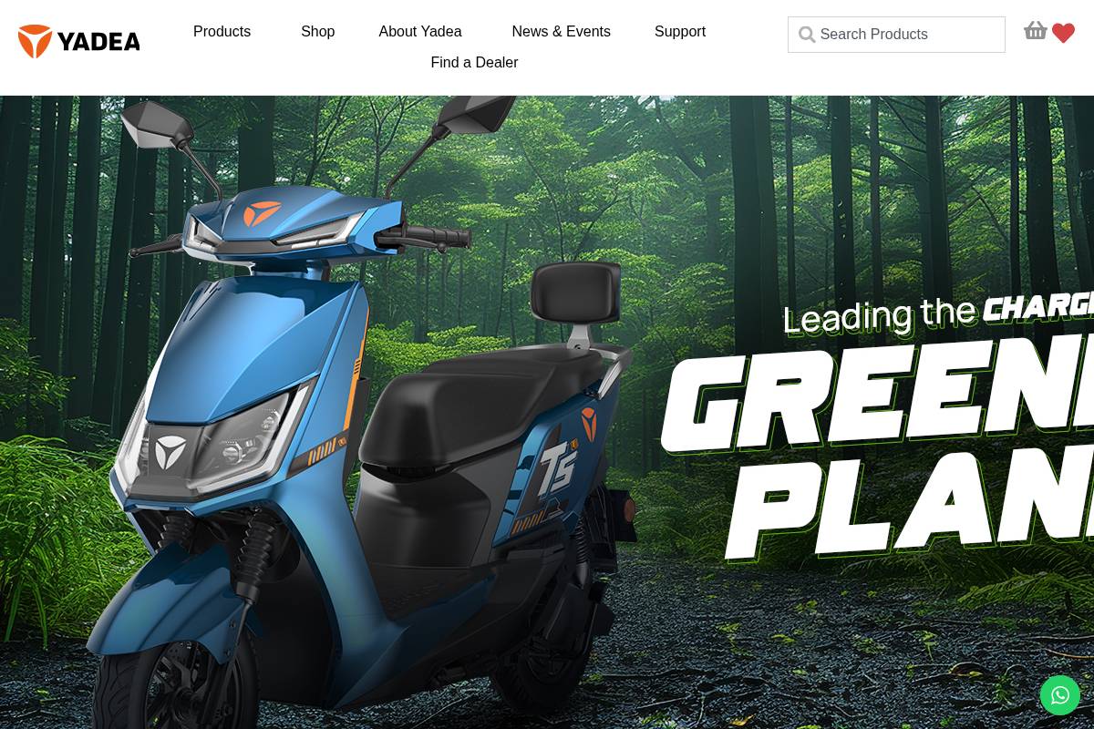 yadea.com homepage screenshot