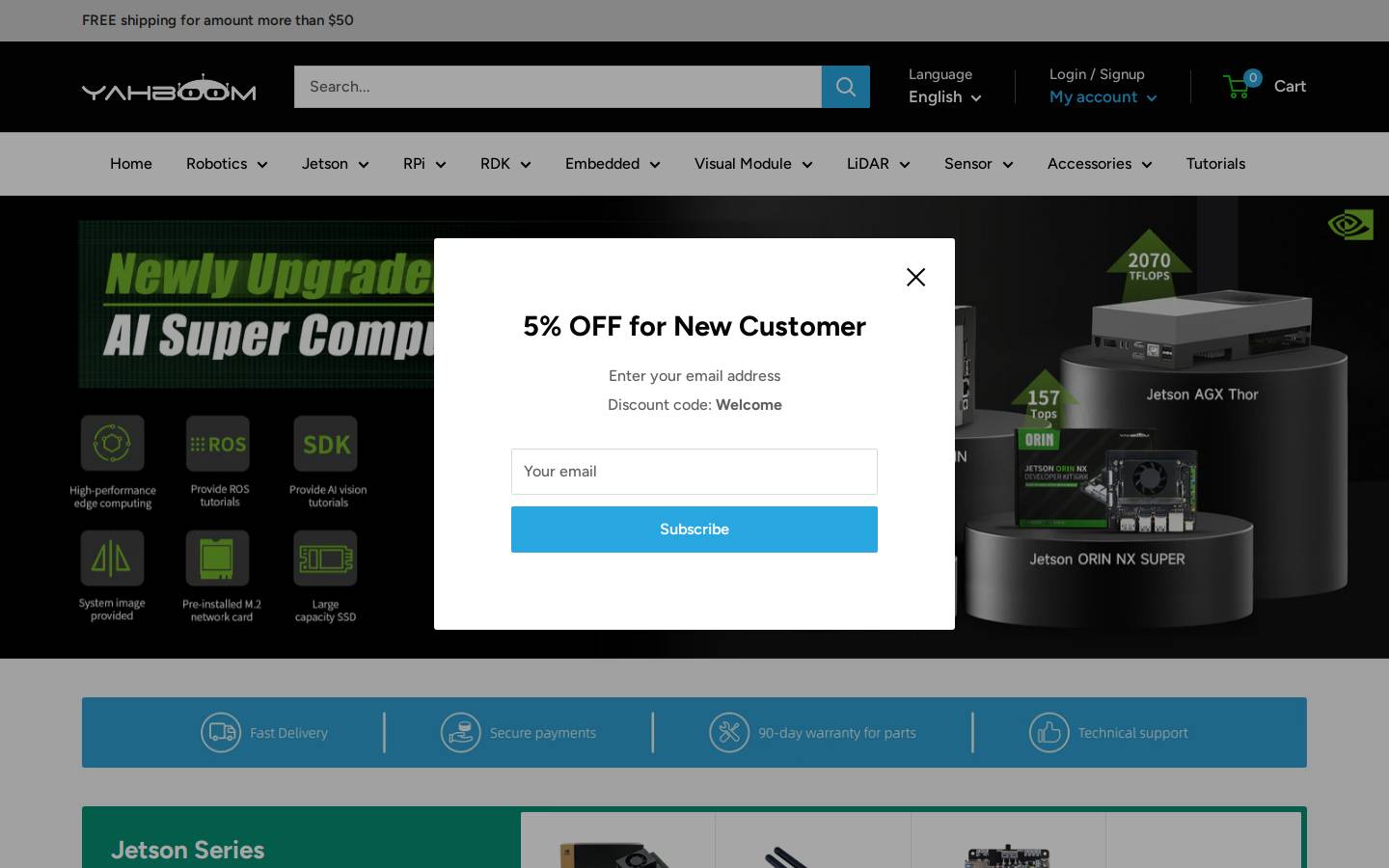 yahboom.net homepage screenshot