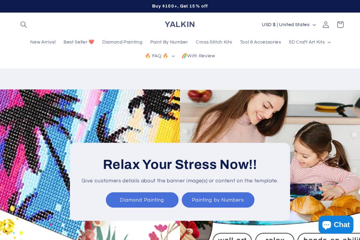 yalkinstore.com homepage screenshot