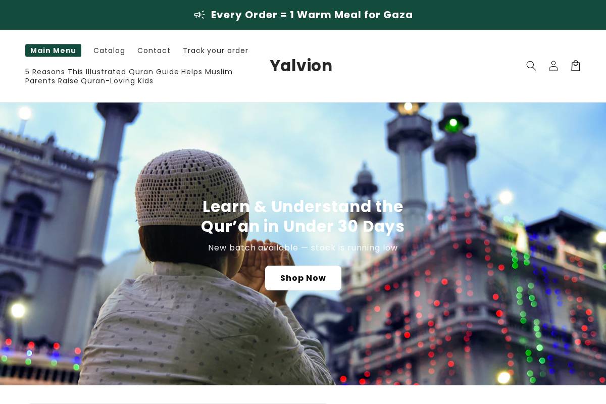 yalvion.com homepage screenshot