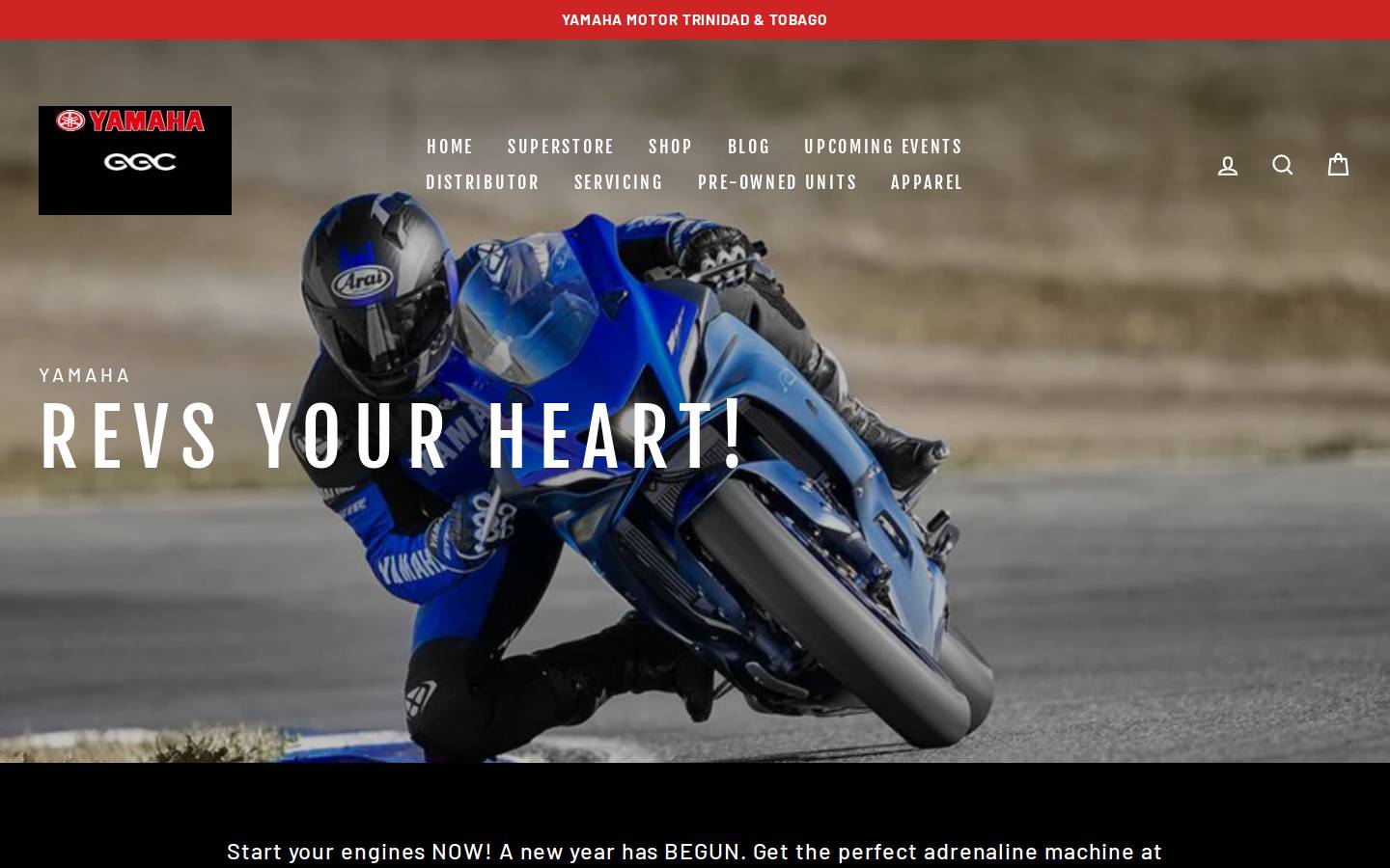 yamahamotortt.com homepage screenshot