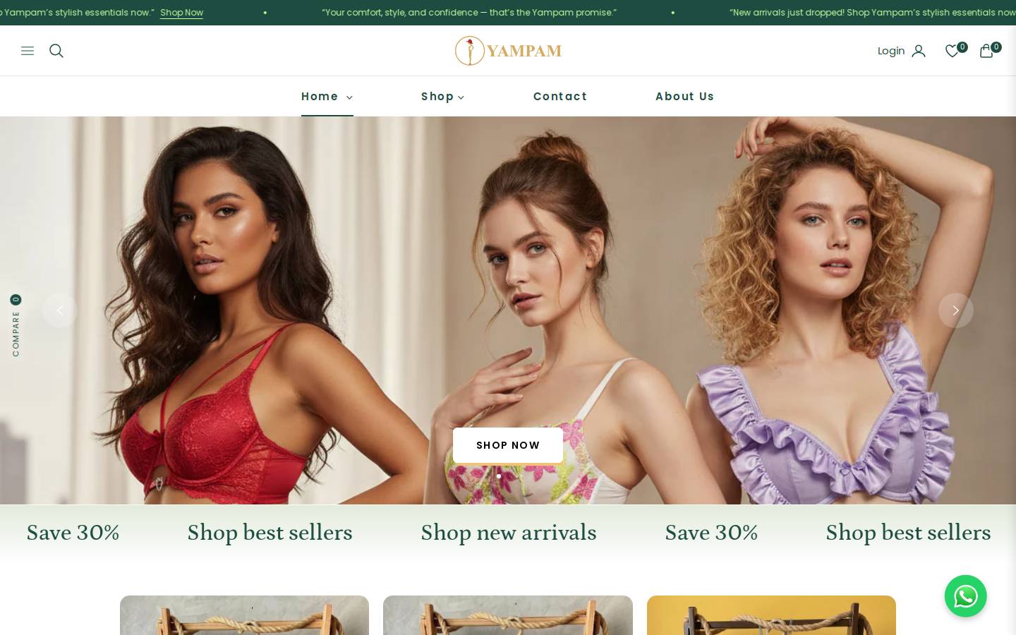 yampam.com homepage screenshot