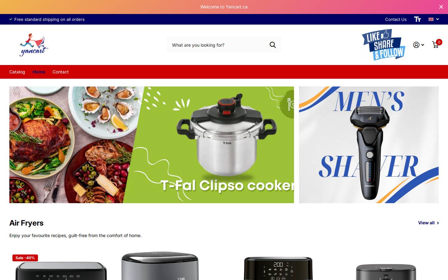 yancart.ca homepage screenshot