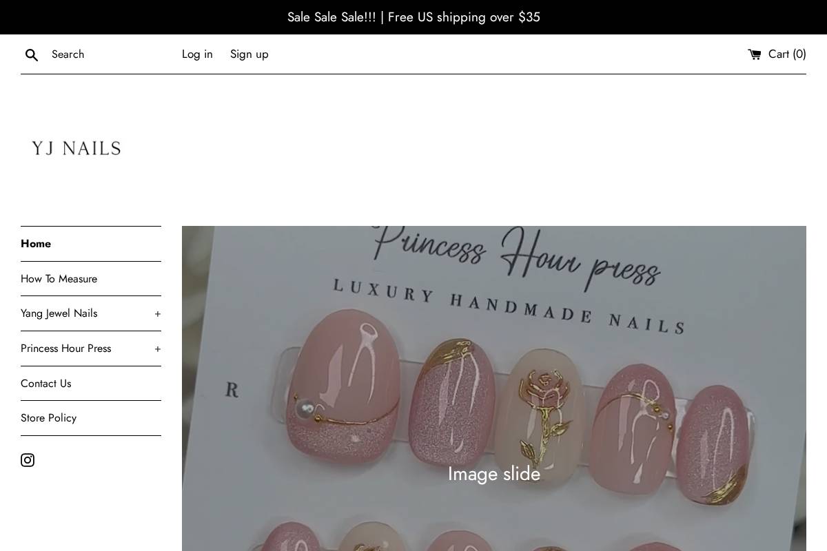 yangjewelnails.com homepage screenshot