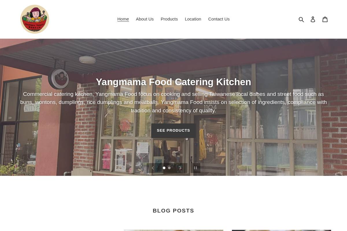yangmamafood.com homepage screenshot