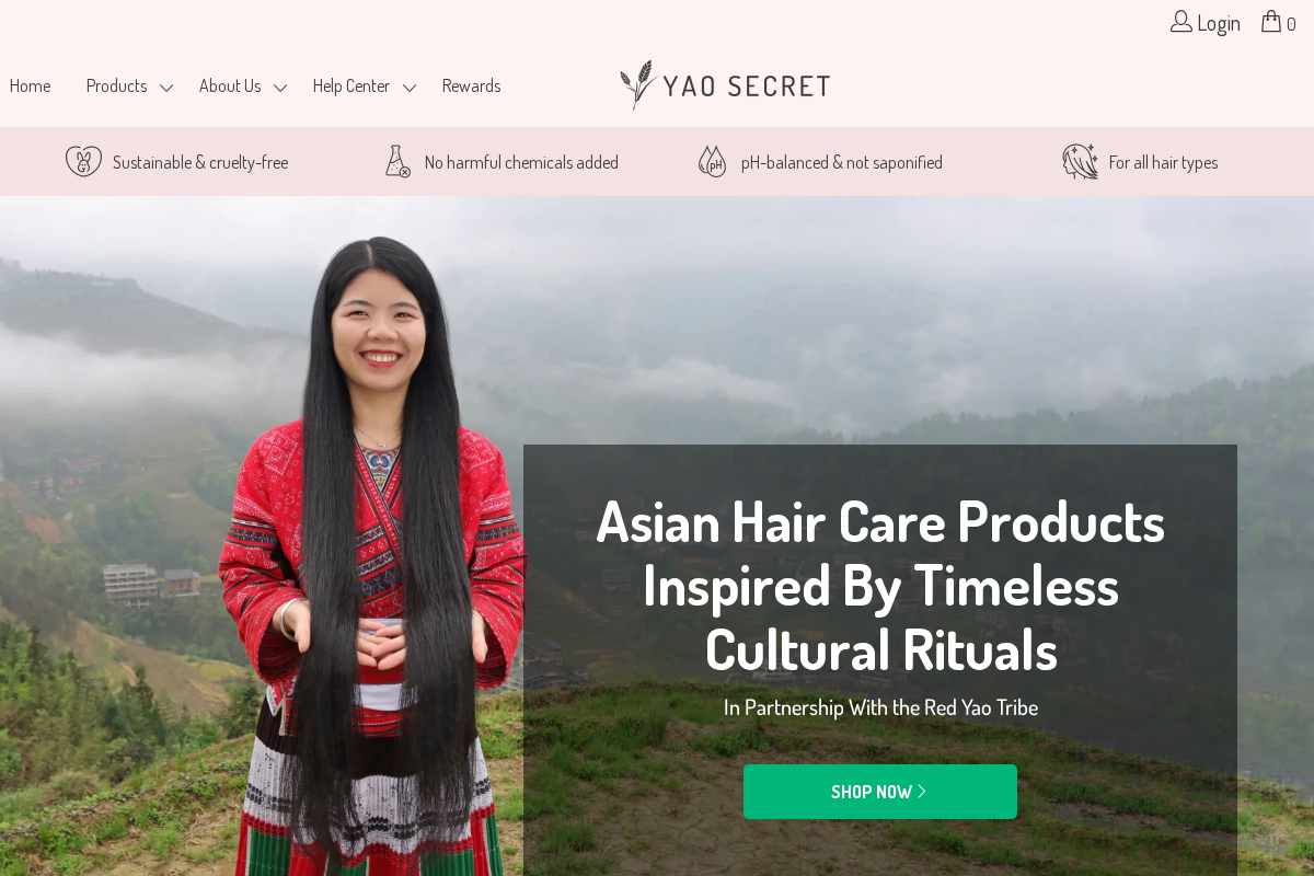 Yao Secret homepage screenshot