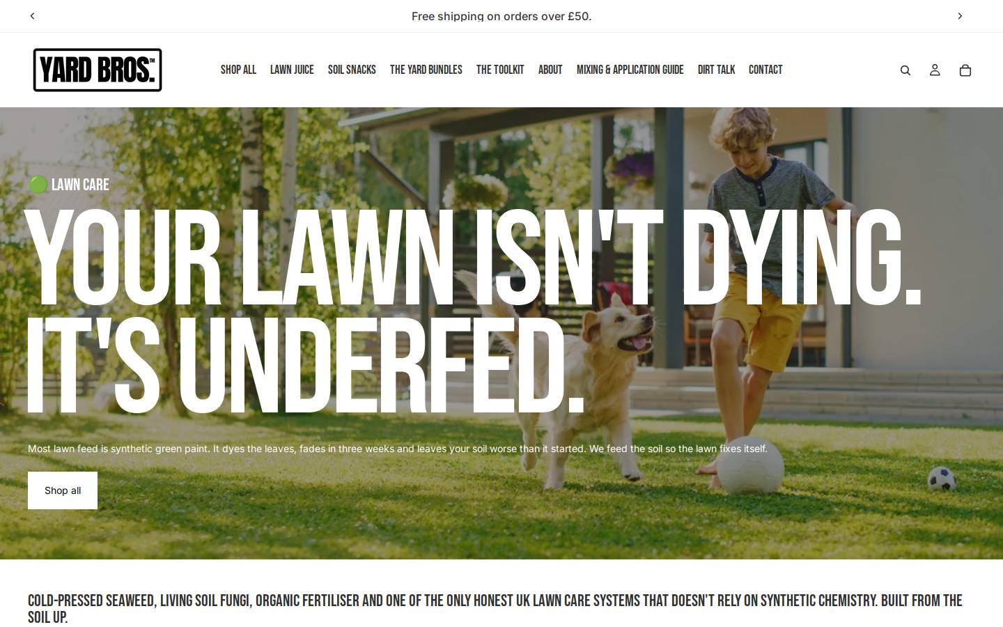 yardbros.com homepage screenshot