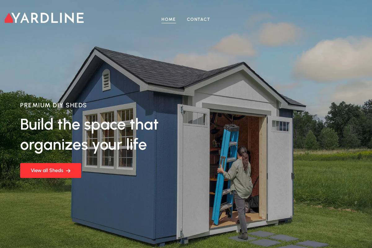 yardlinesheds.com homepage screenshot