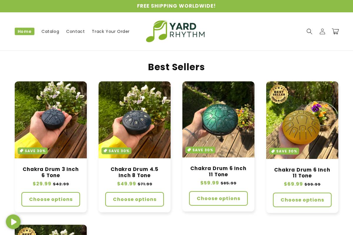 yardrhythm.com homepage screenshot