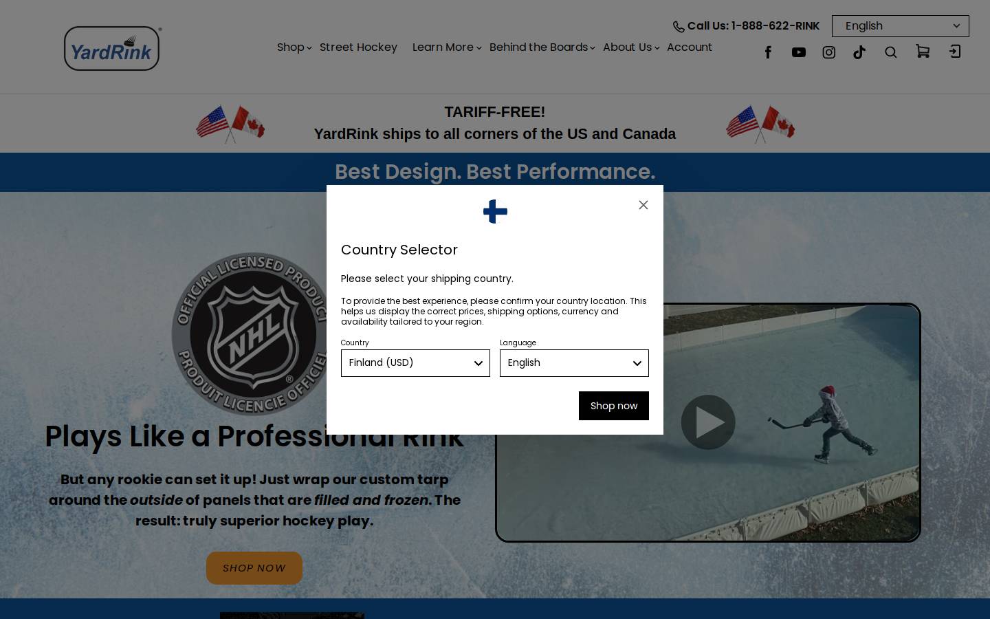yardrink.com homepage screenshot
