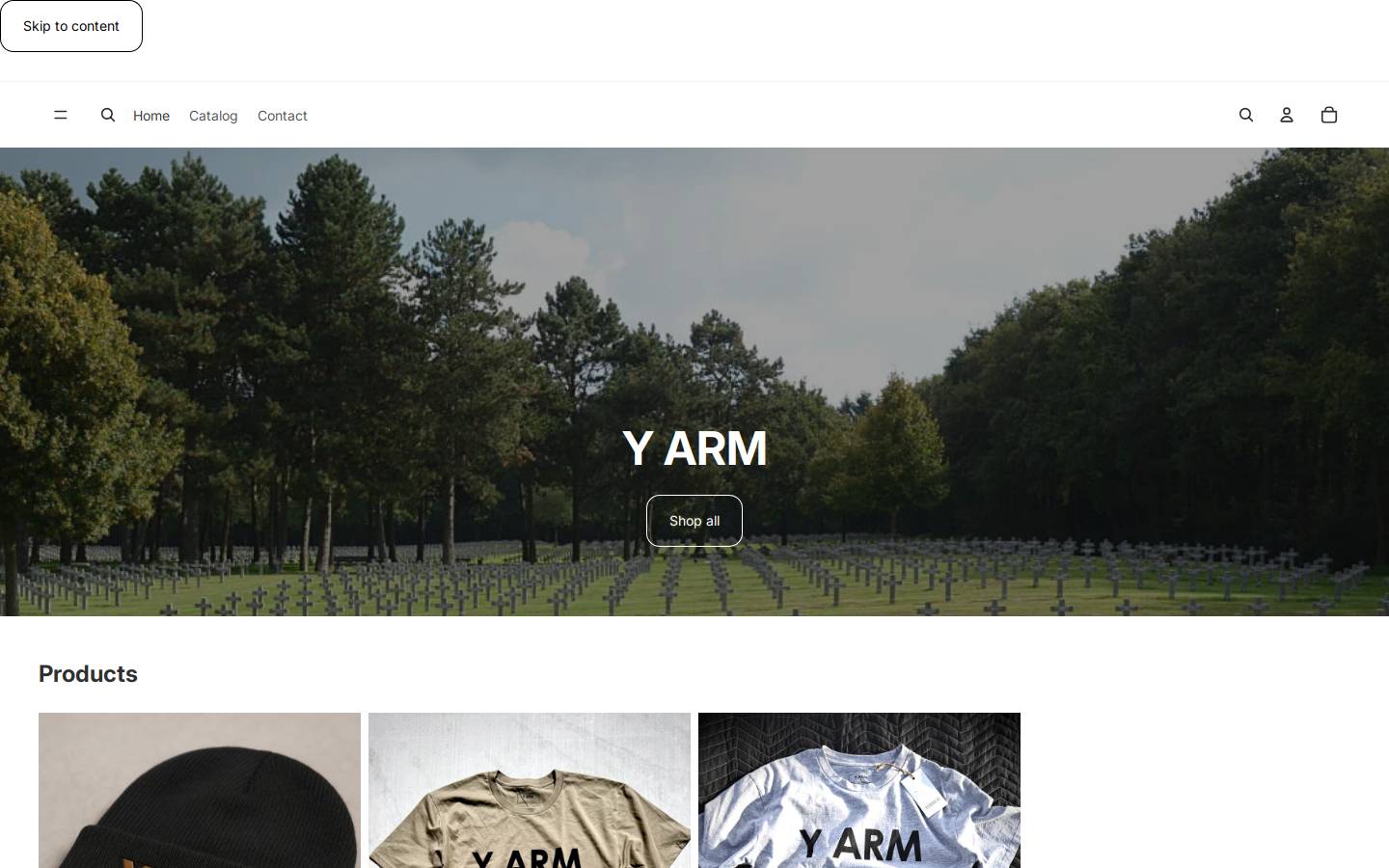 yarm.shop homepage screenshot