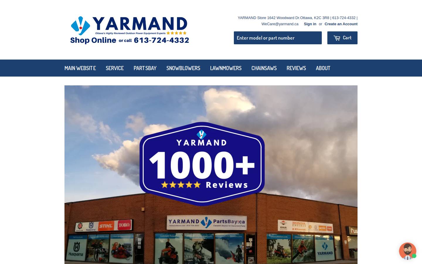 yarmandstore.ca homepage screenshot
