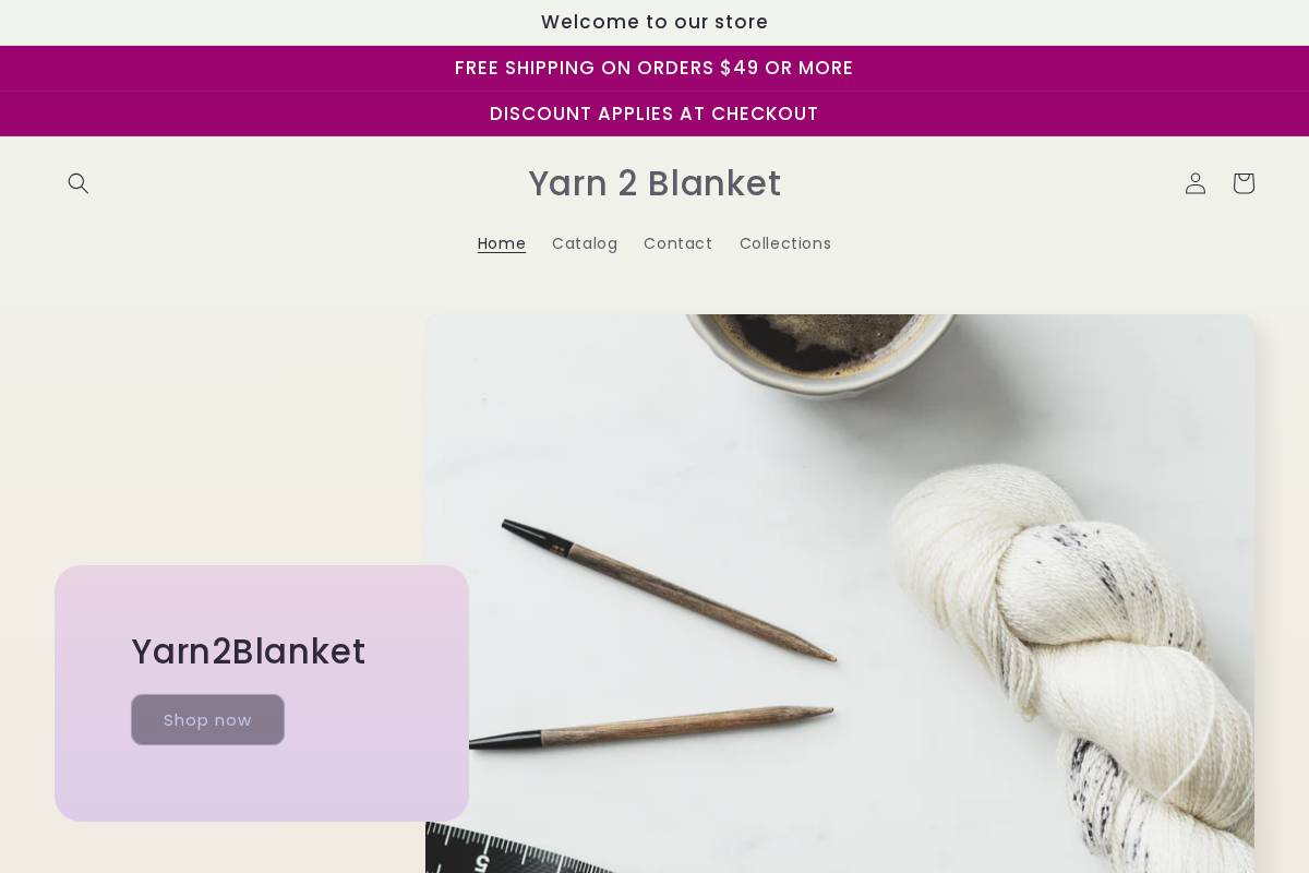 Yarn 2 Blanket homepage screenshot