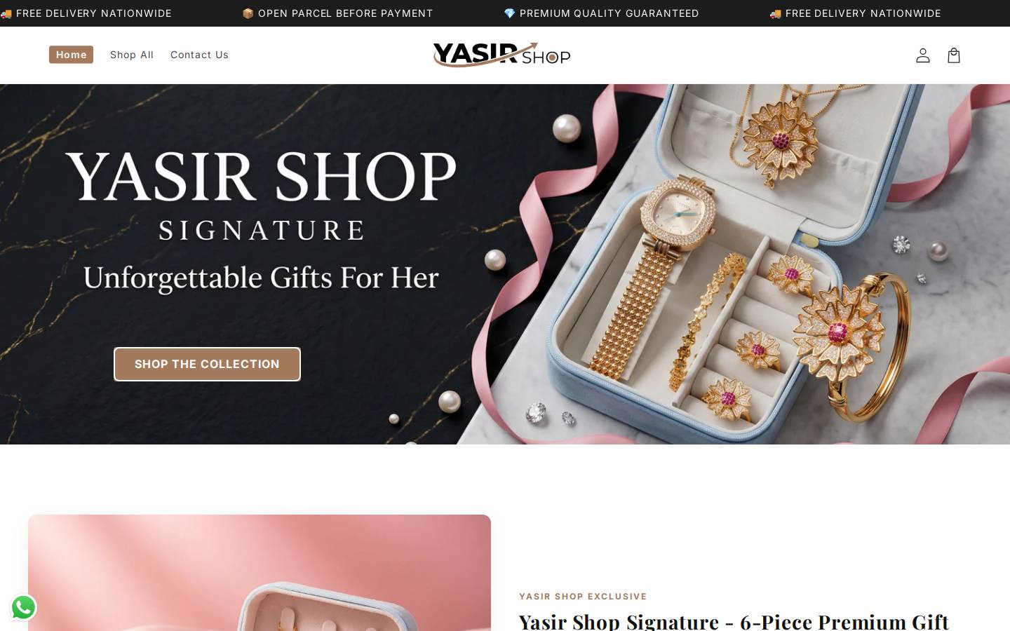 yasirshop.com homepage screenshot