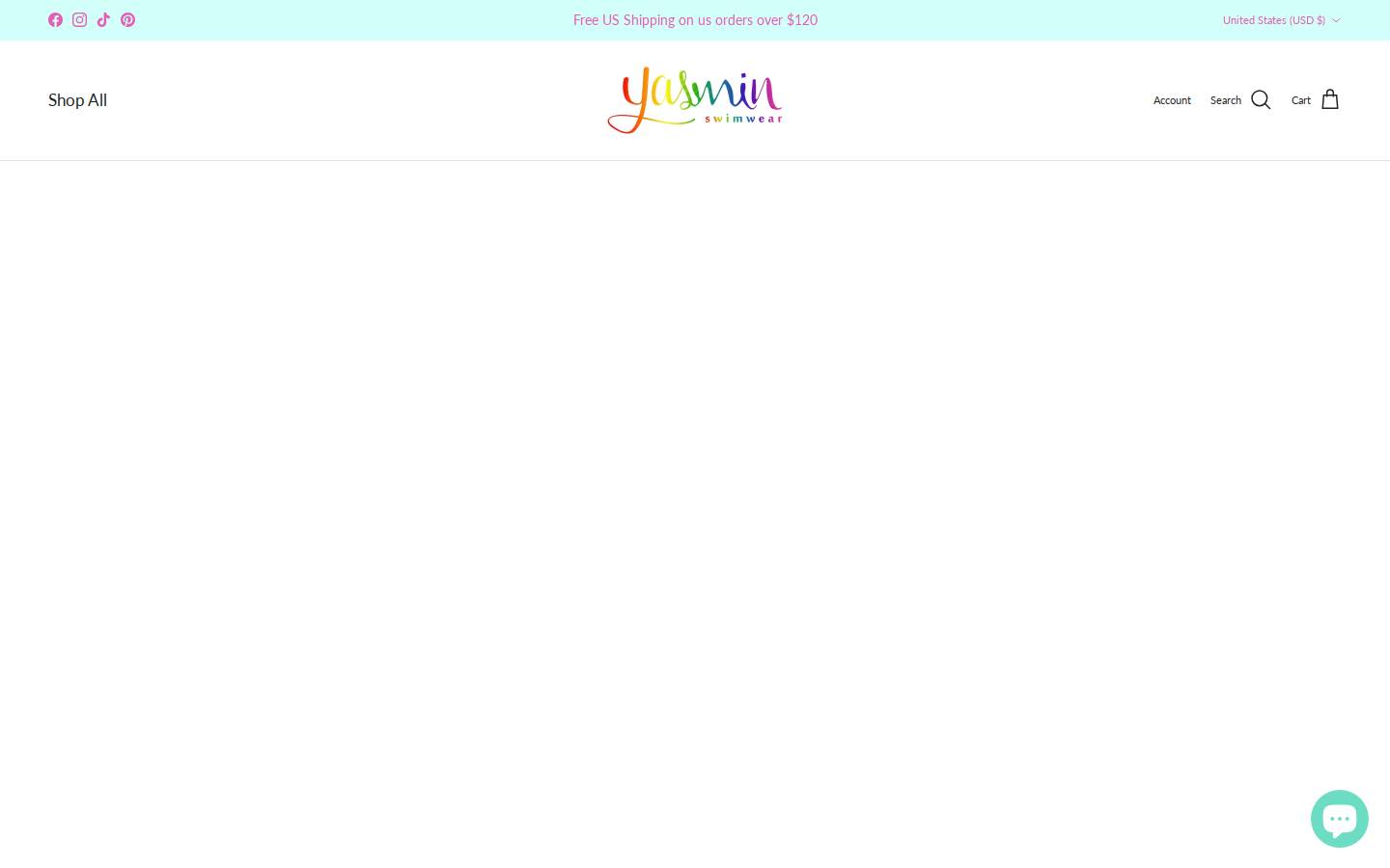 yasminswimwear.com homepage screenshot