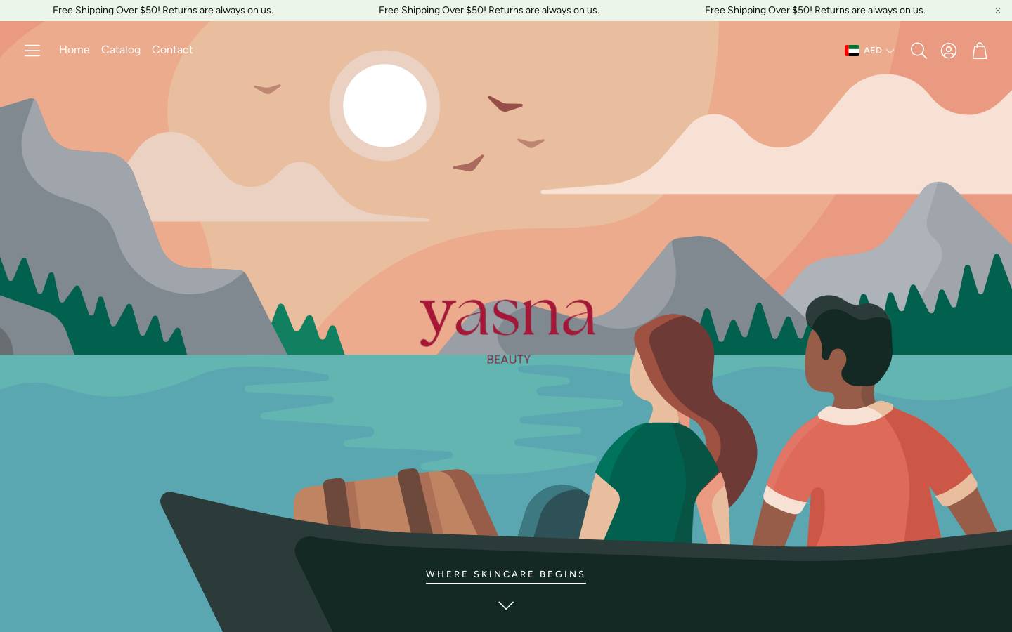 yasnabeauty.com homepage screenshot