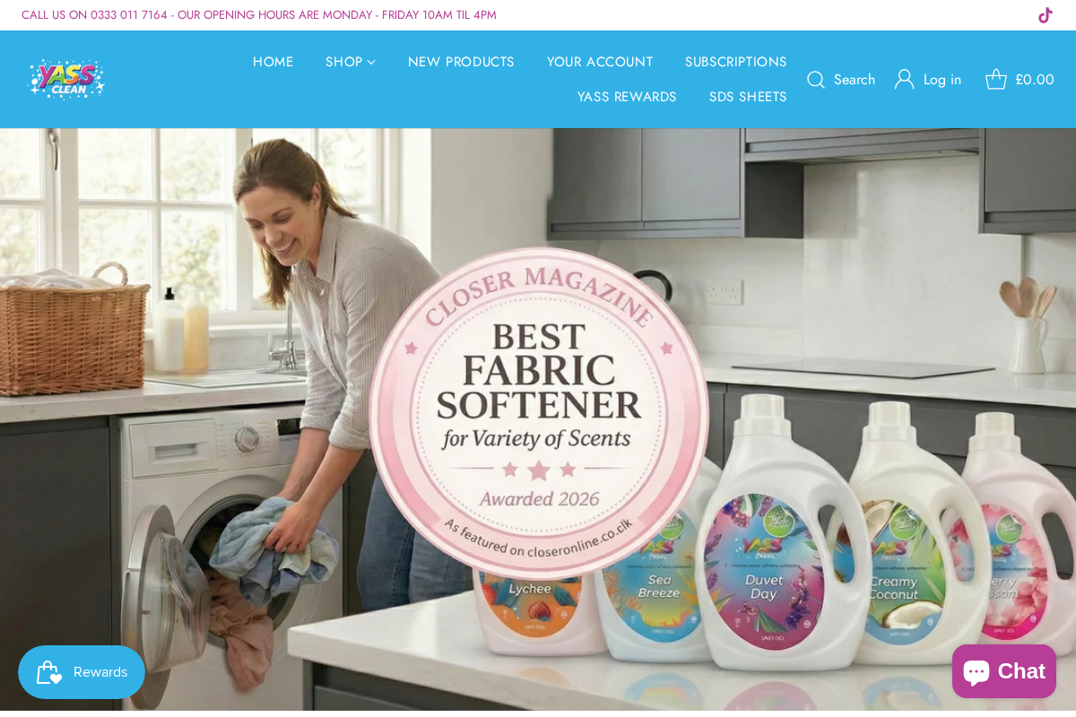 Yass Clean homepage screenshot