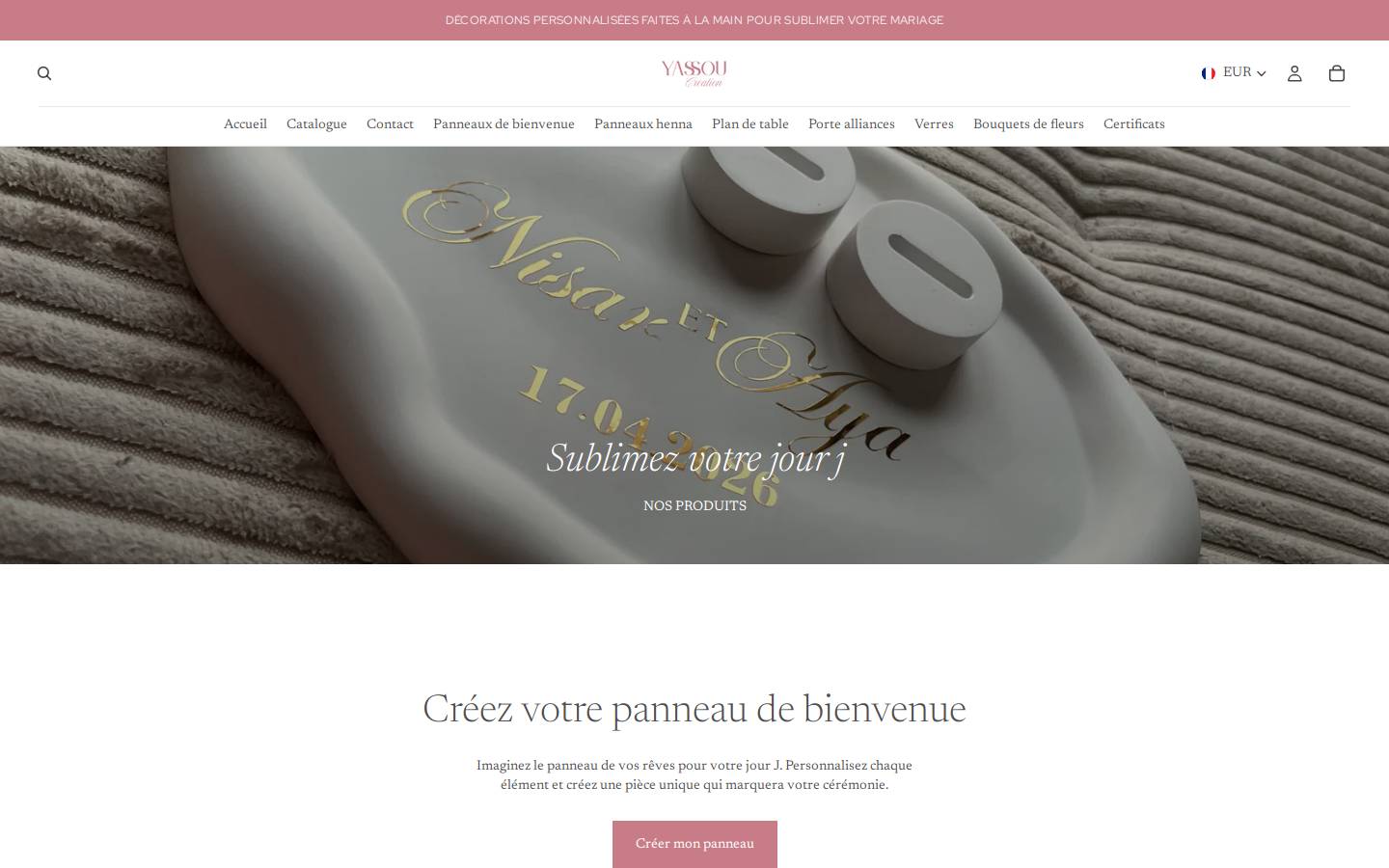 yassoucreation.com homepage screenshot