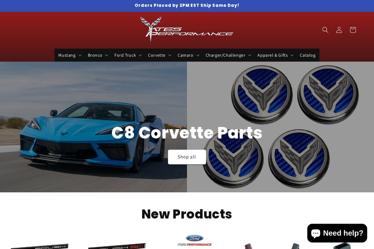 yatesperformance.com homepage screenshot