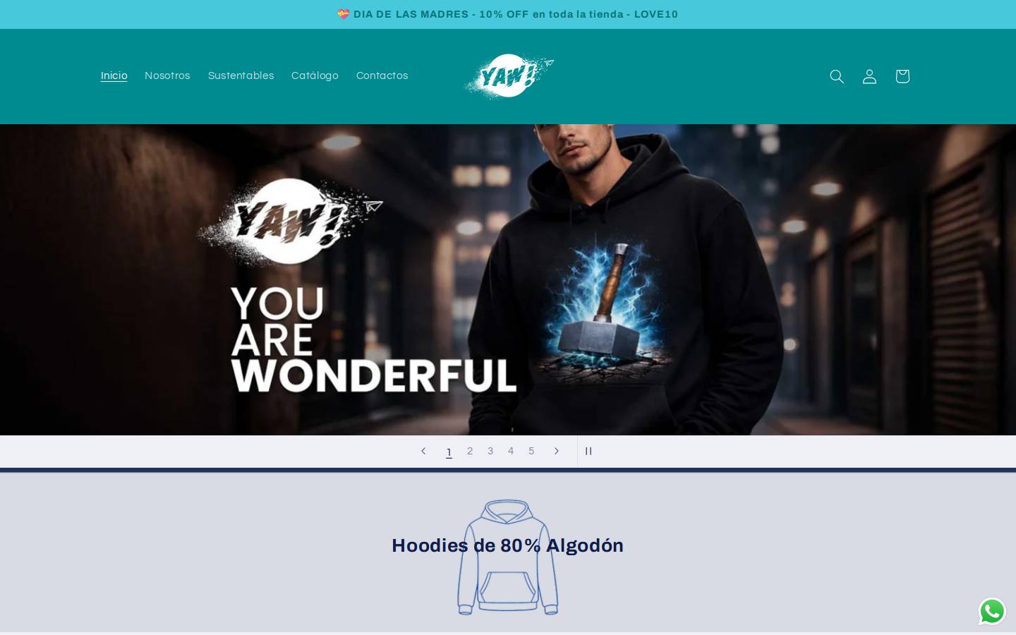 yawstore.com homepage screenshot