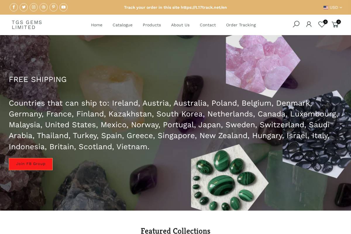 Yayegems homepage screenshot