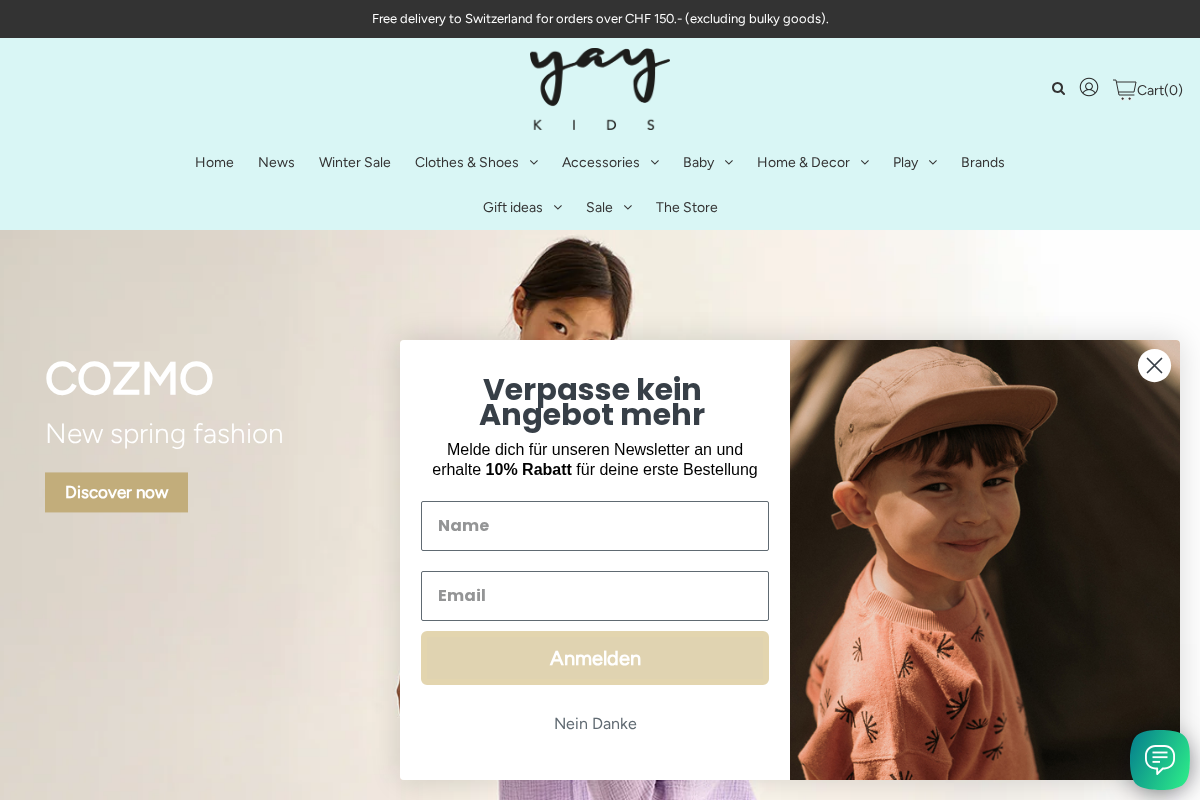 Yay Kids homepage screenshot