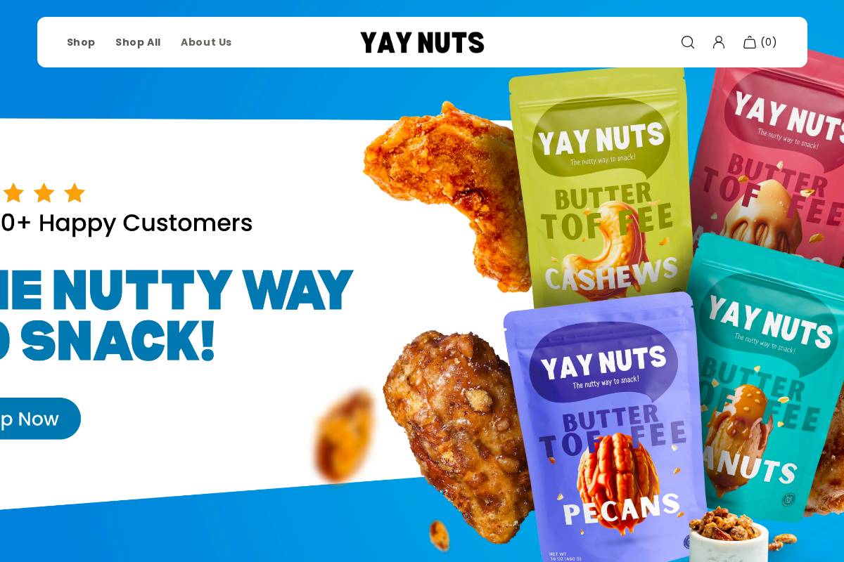 yaynuts.com homepage screenshot