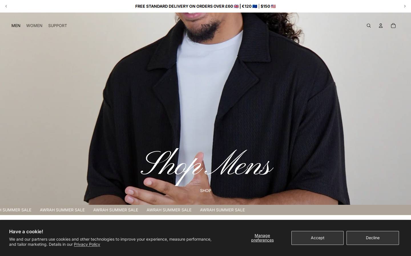 YAZIR homepage screenshot