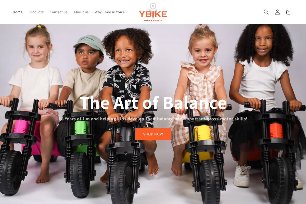 ybikesa.store homepage screenshot