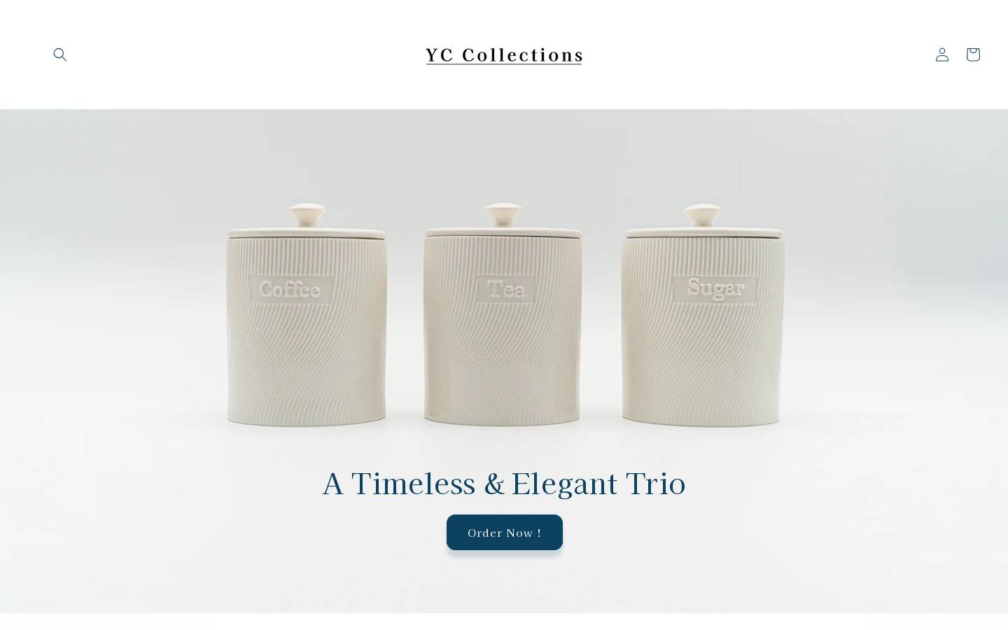 Yccollections homepage screenshot
