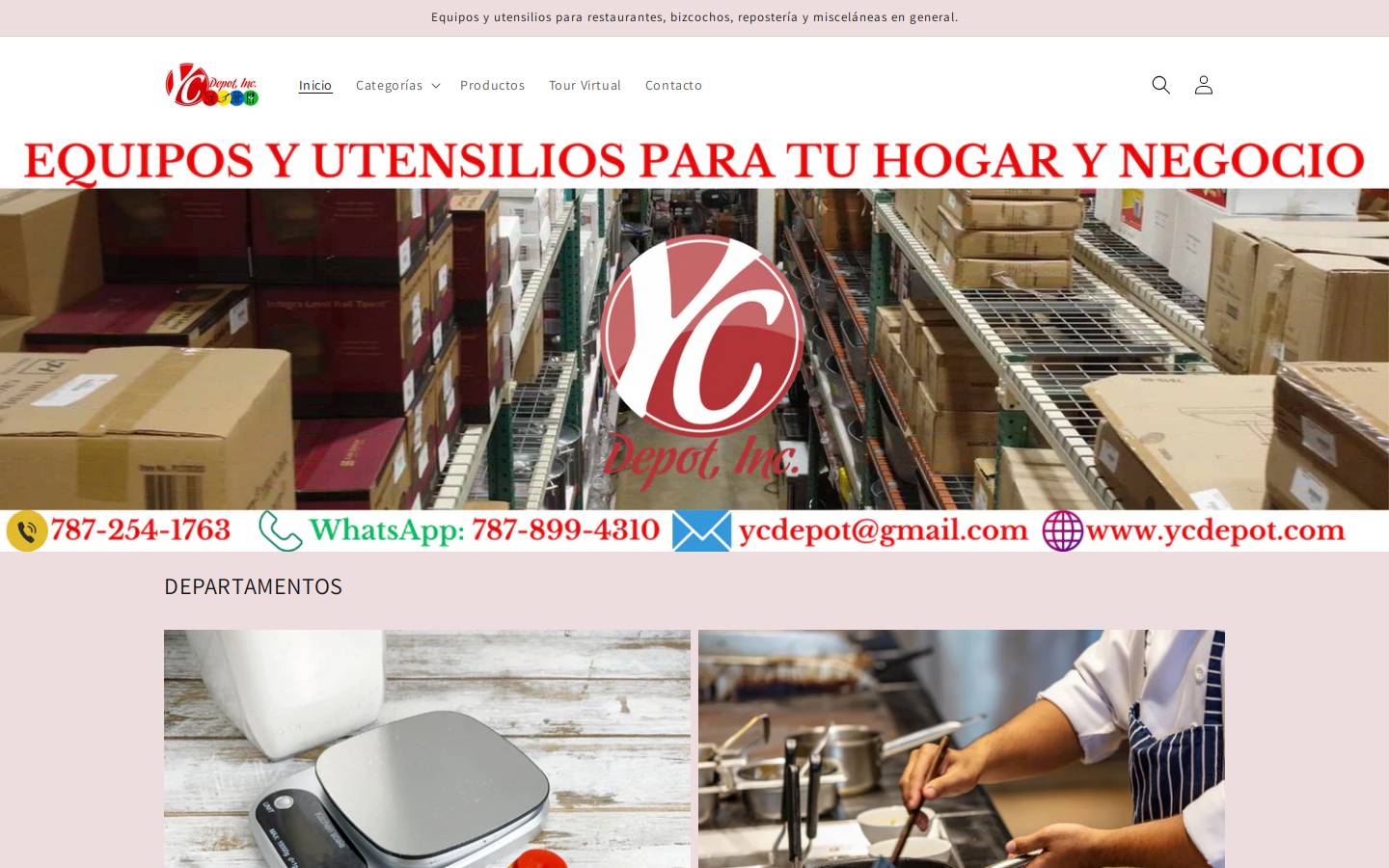 ycdepot.com homepage screenshot