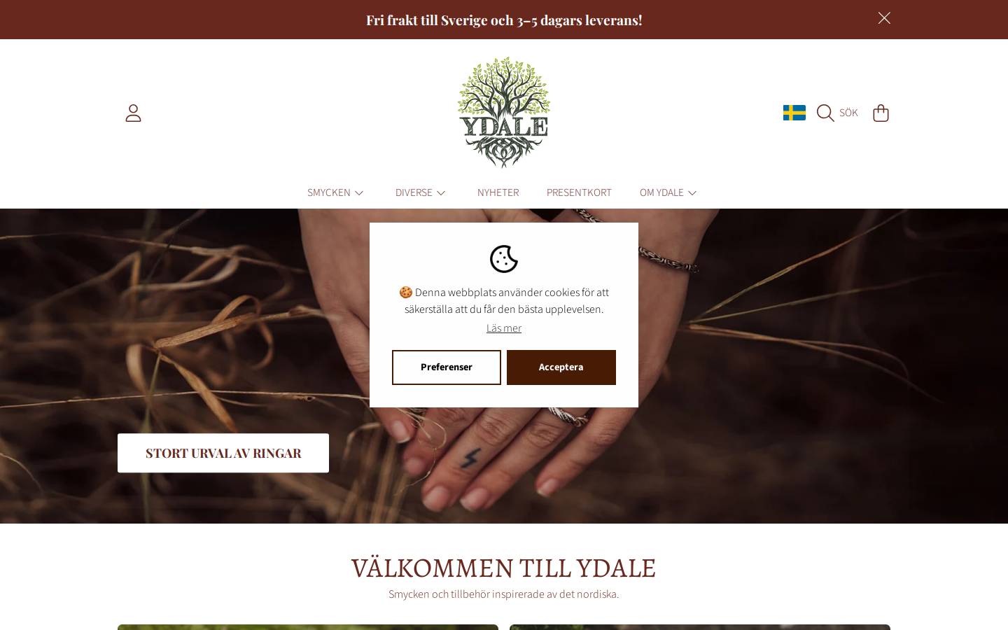 Ydale homepage screenshot