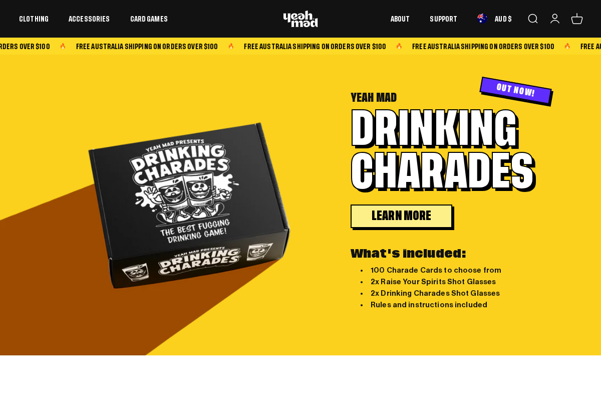 Yeah Mad homepage screenshot