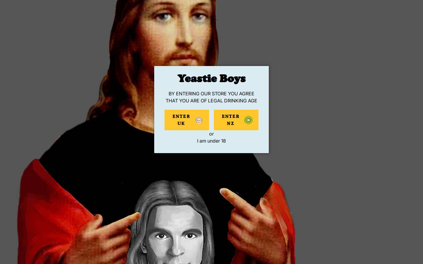 yeastieboys.co.nz homepage screenshot