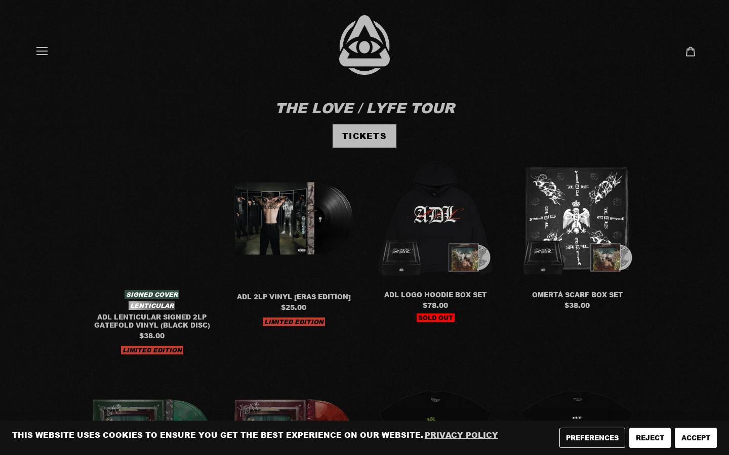 Yeatofficial homepage screenshot