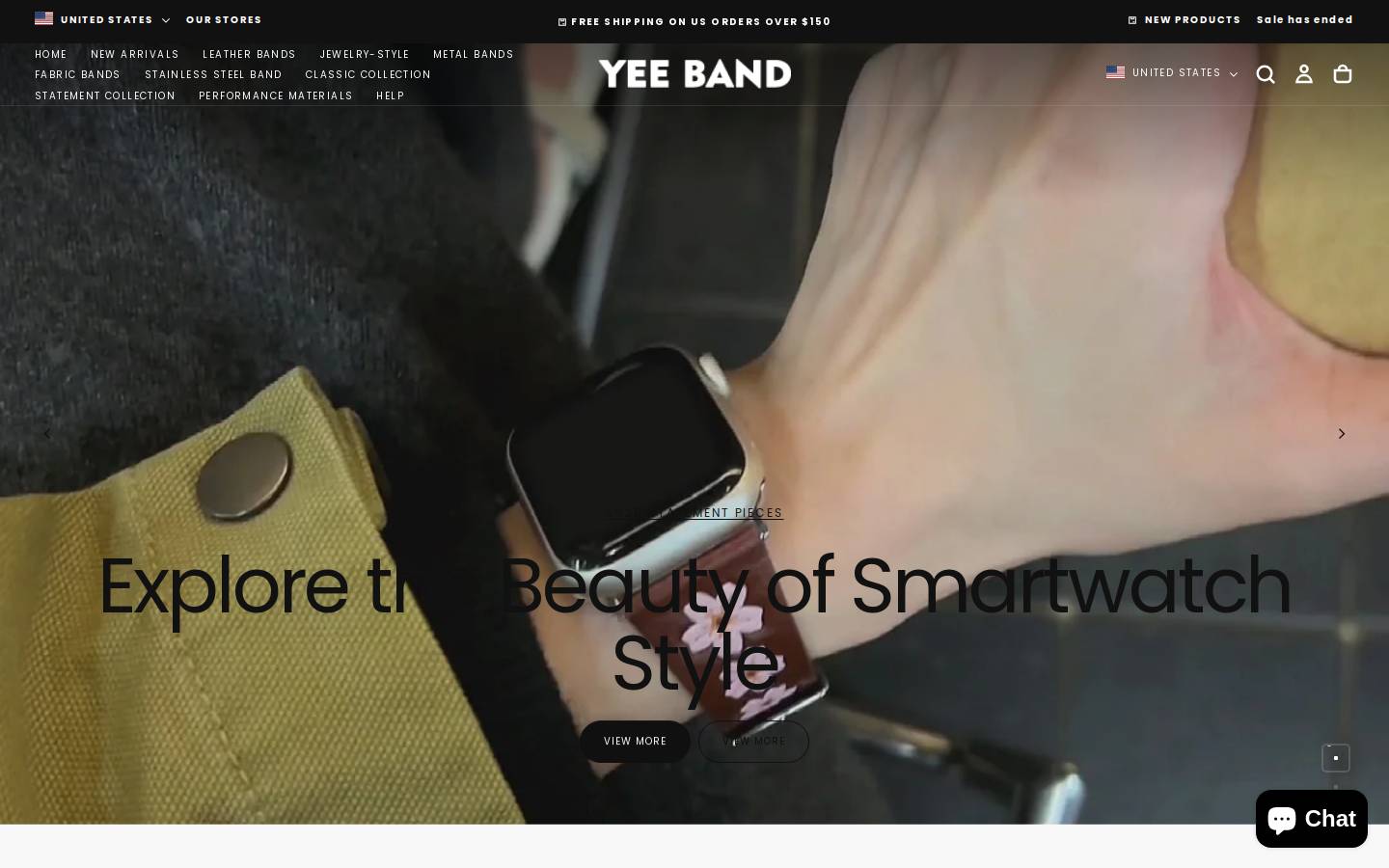 yeeband.com homepage screenshot