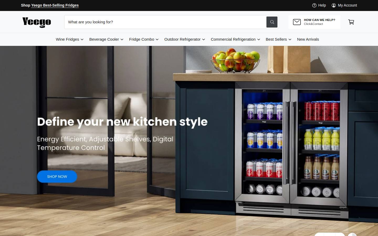 Yeego homepage screenshot
