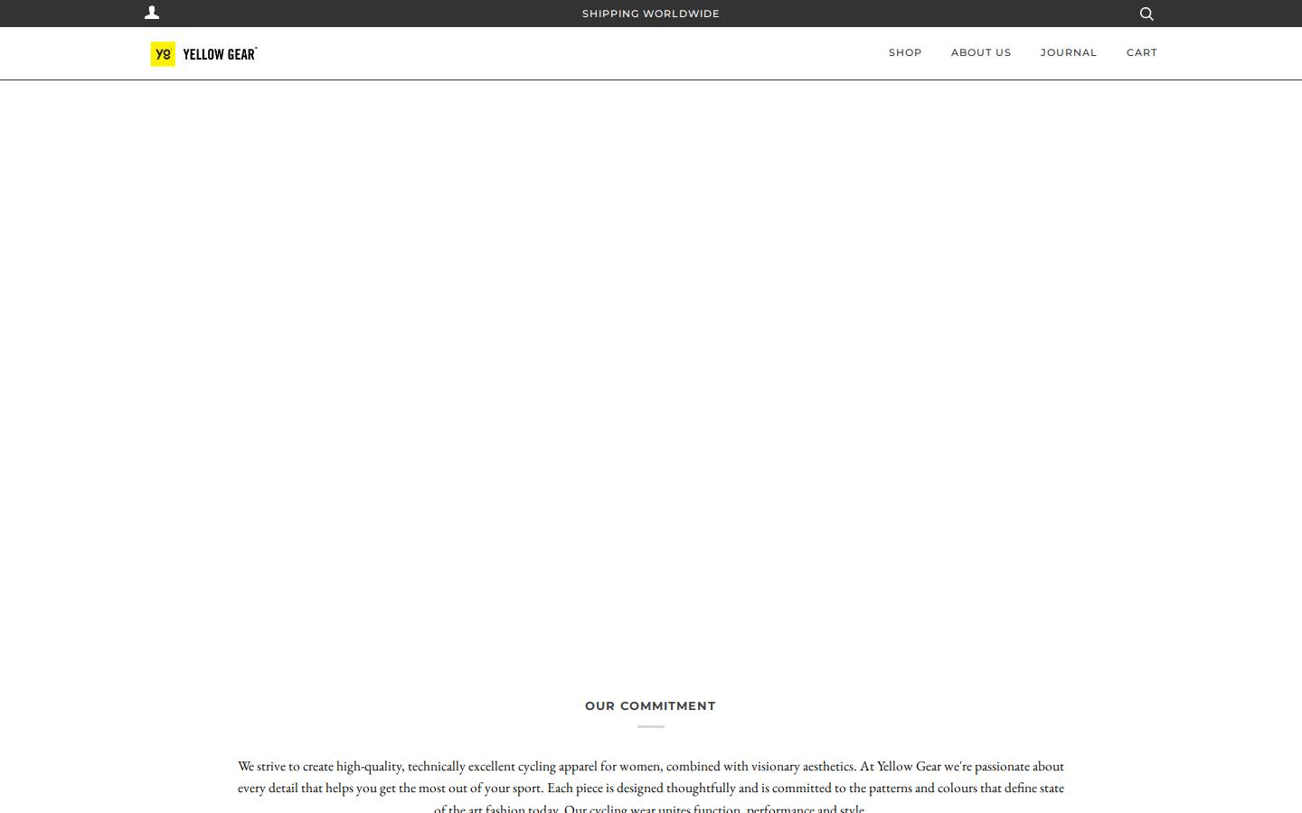 yellow-gear.com homepage screenshot