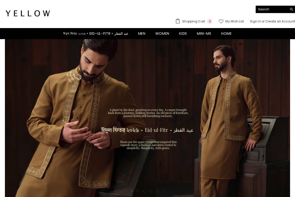 Yellow homepage screenshot