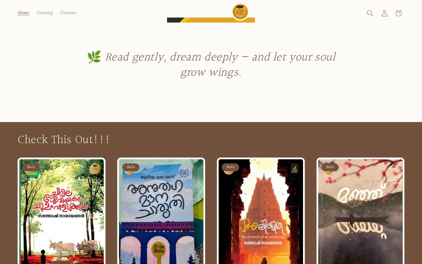 yellowfeatherbookstore.in homepage screenshot