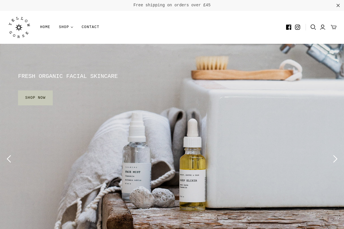 Yellow Gorse homepage screenshot